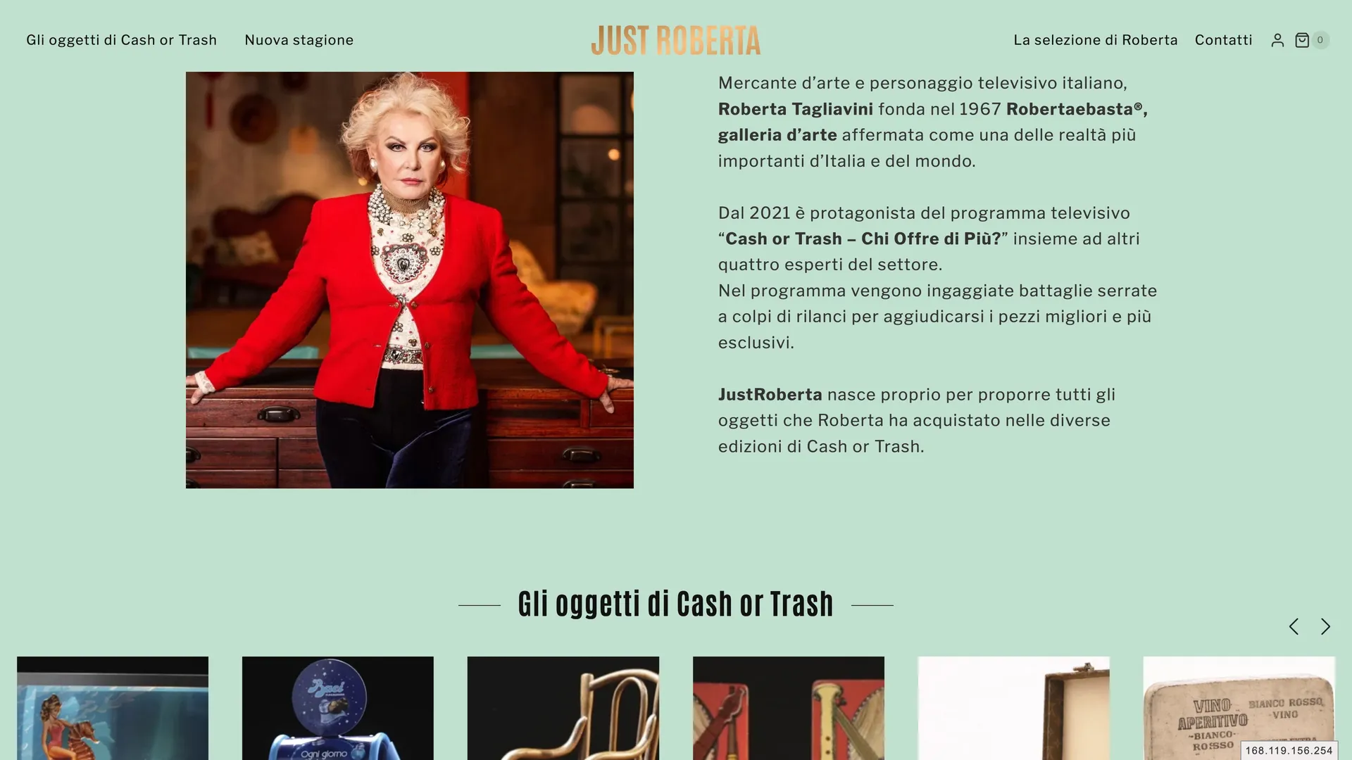Just Roberta — sito eCommerce di Roberta Tagliavini