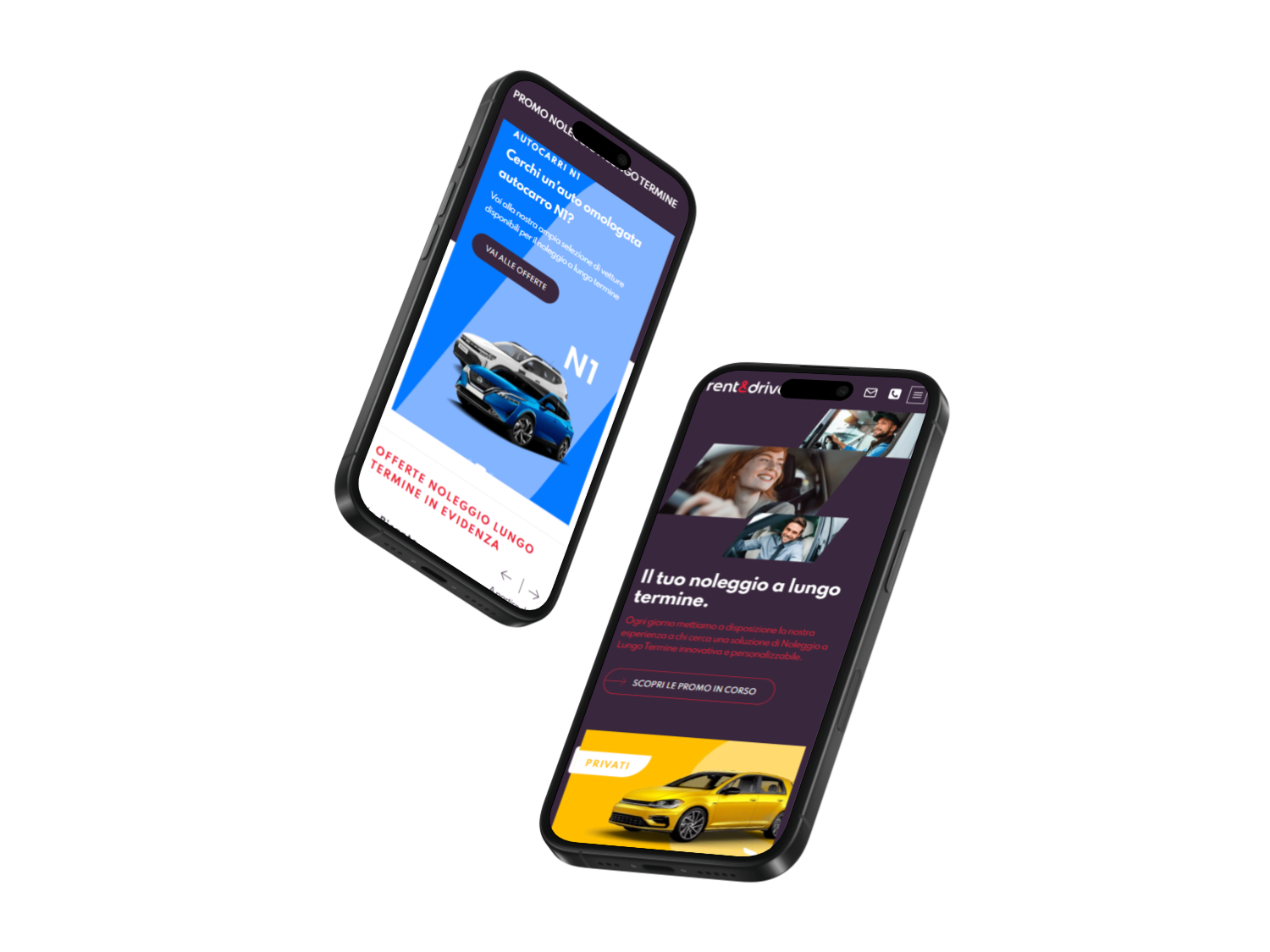 Rent & Drive su iPhone - piattaforma noleggio auto a lungo termine
