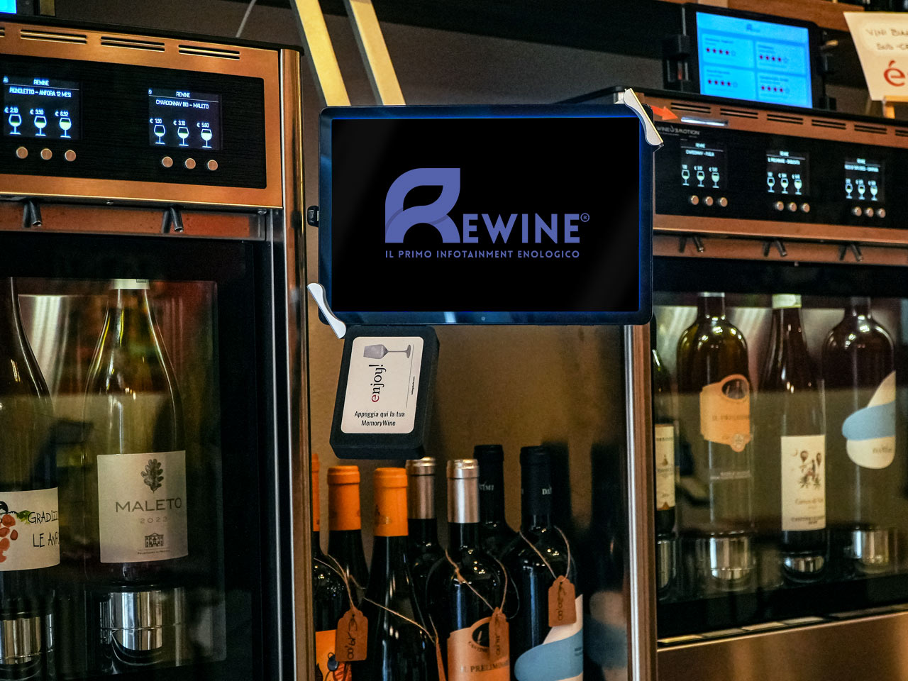 Rewine Automatic - integrazione con dispenser vino Wineemotion